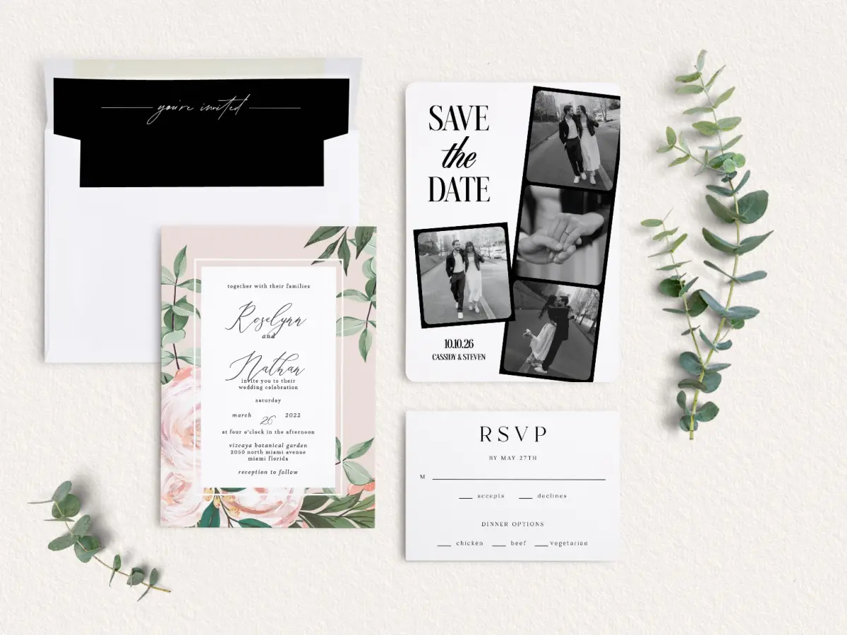 Front of Save the Date Card
