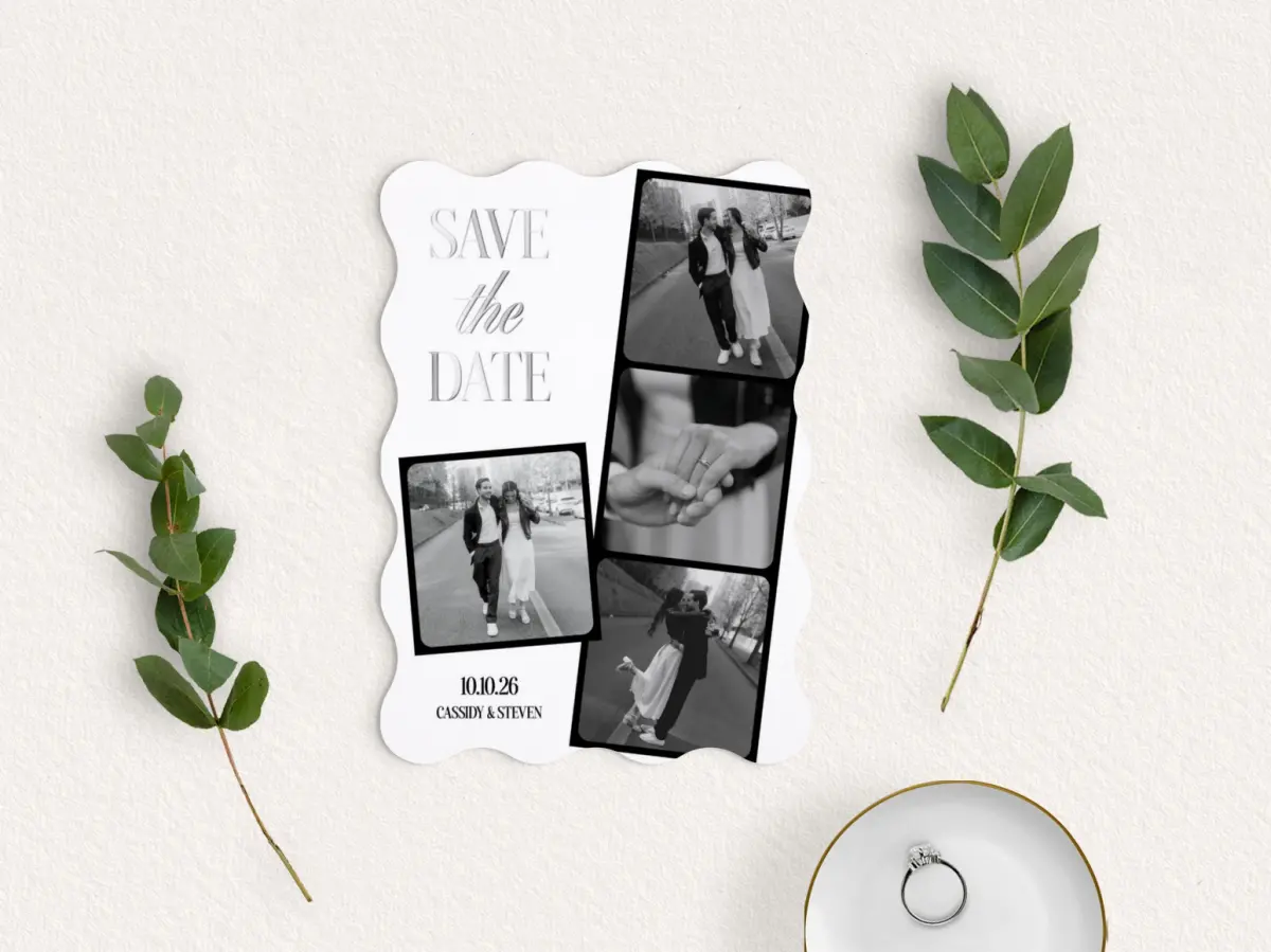 Save the Date Card with Optional Guest Addressing Service