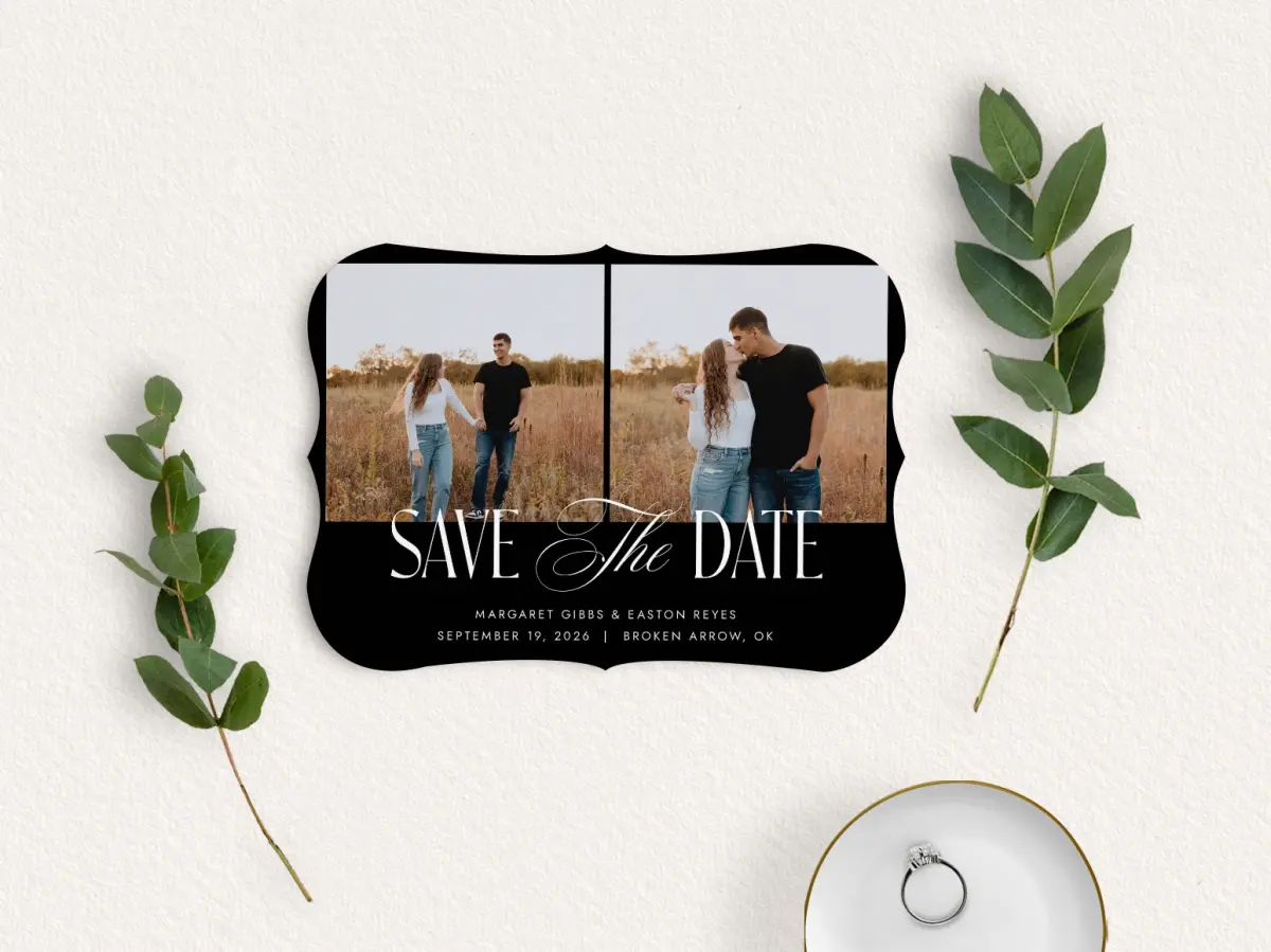 Save the Date Card with Optional Guest Addressing Service