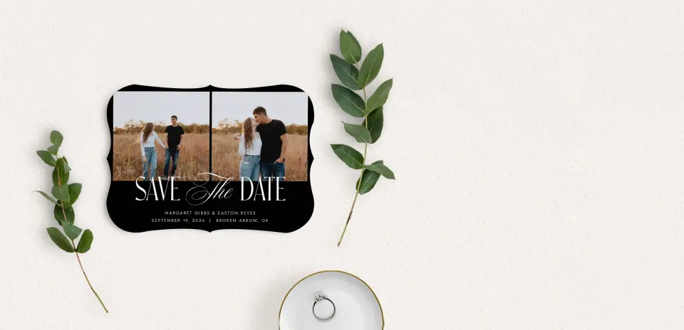 Save the Date Card with Optional Guest Addressing Service