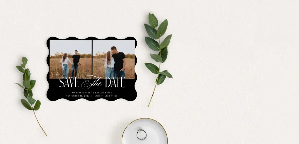 Save the Date Card with Optional Guest Addressing Service