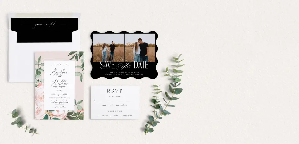 Front of Save the Date Card