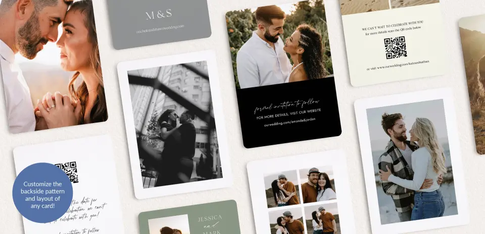 Back of Save the Date Card