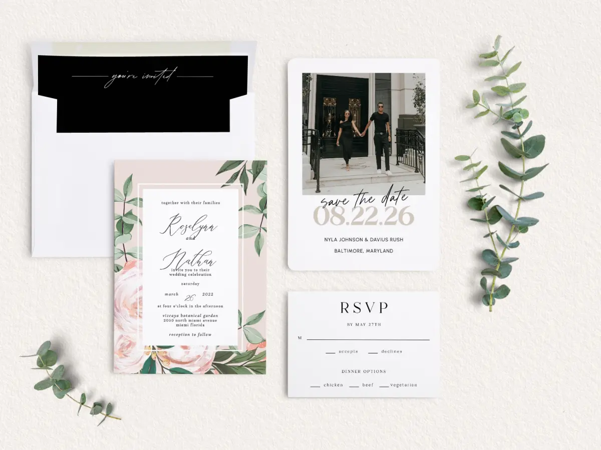 Front of Save the Date Card