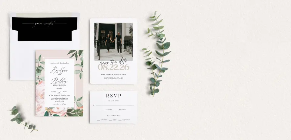 Front of Save the Date Card
