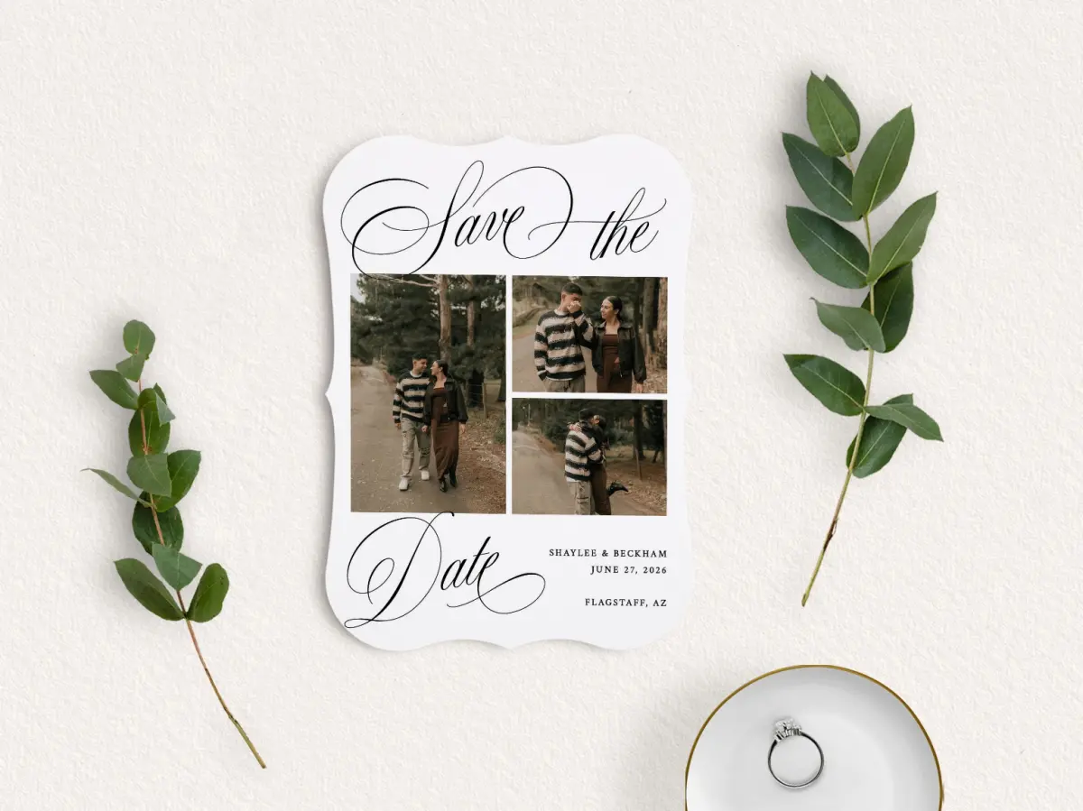 Save the Date Card with Optional Guest Addressing Service