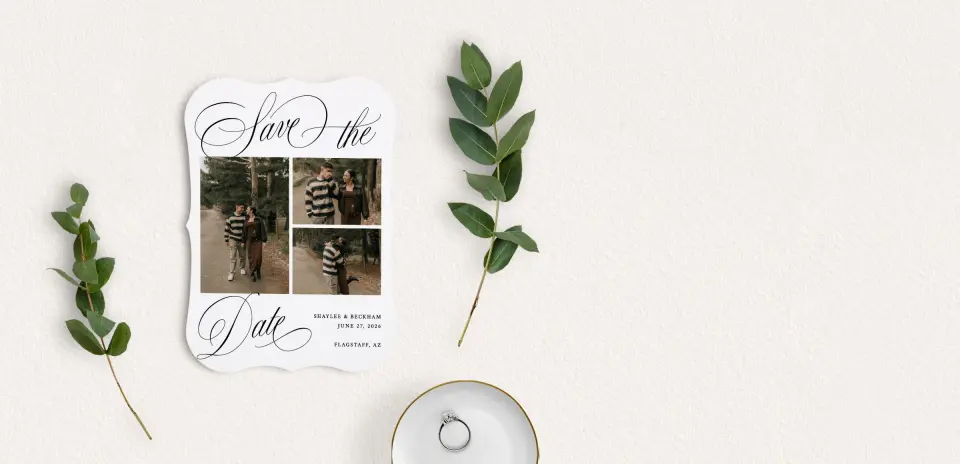 Save the Date Card with Optional Guest Addressing Service