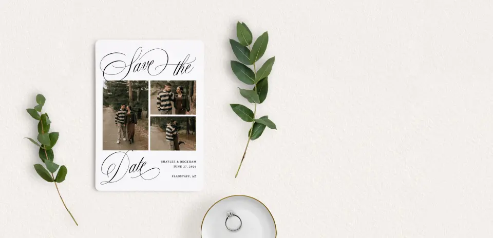 Save the Date Card with Optional Guest Addressing Service