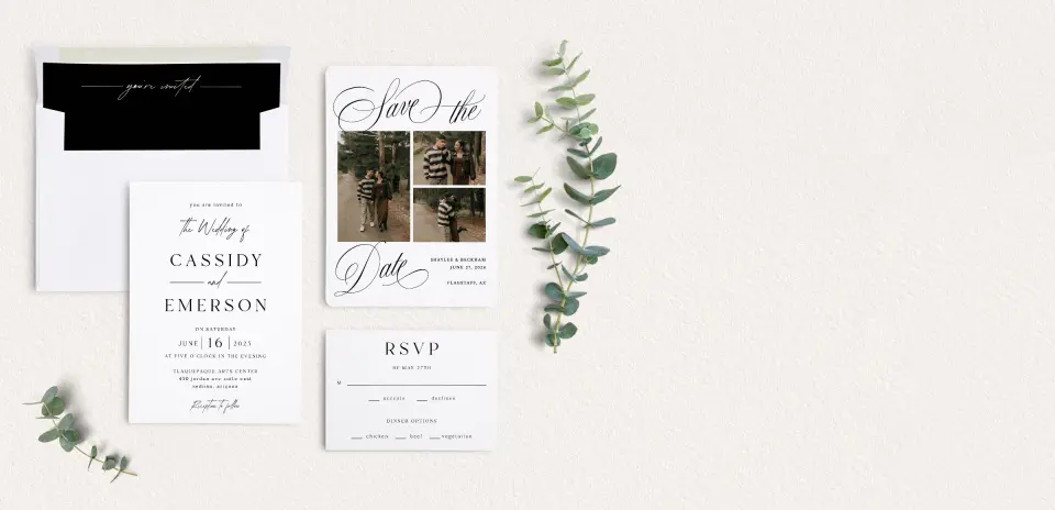 Front of Save the Date Card
