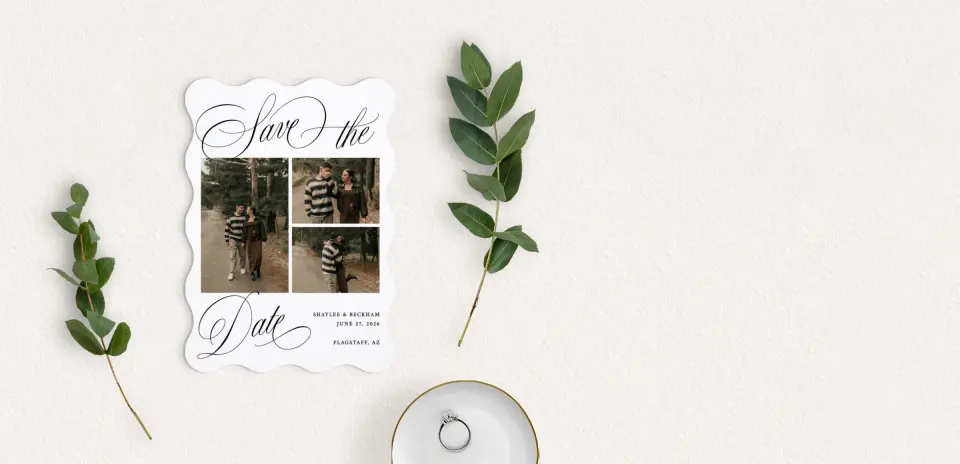 Save the Date Card with Optional Guest Addressing Service