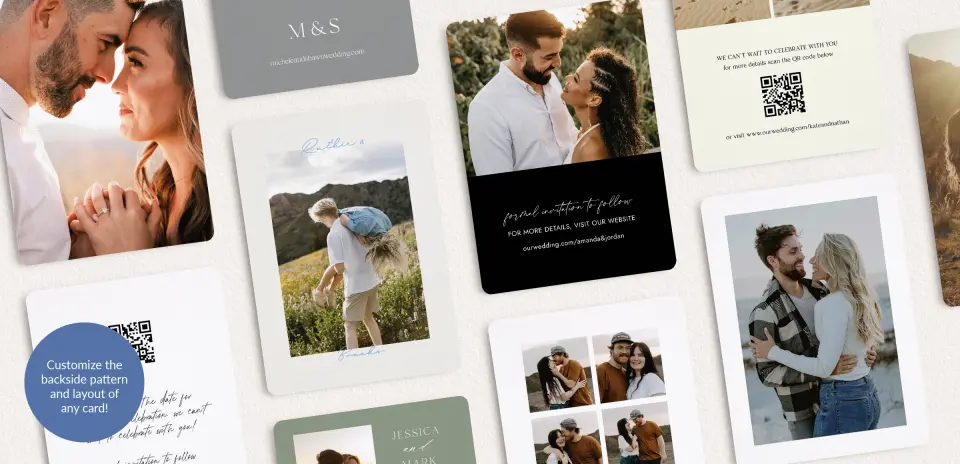 Back of Save the Date Card