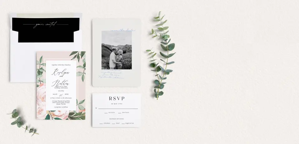 Front of Save the Date Card