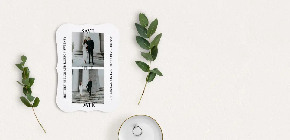 Save the Date Card with Optional Guest Addressing Service
