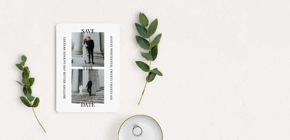 Save the Date Card with Optional Guest Addressing Service