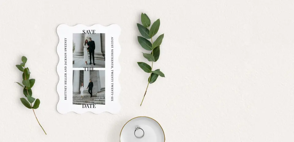 Save the Date Card with Optional Guest Addressing Service
