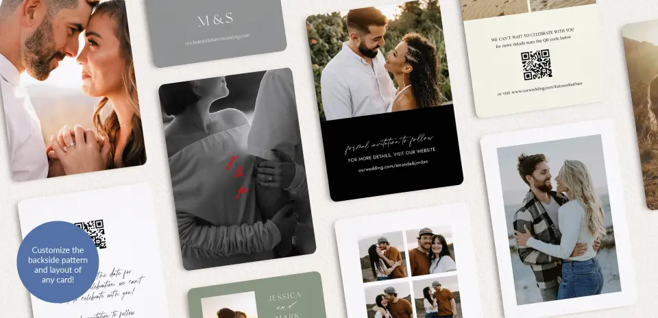 Back of Save the Date Card