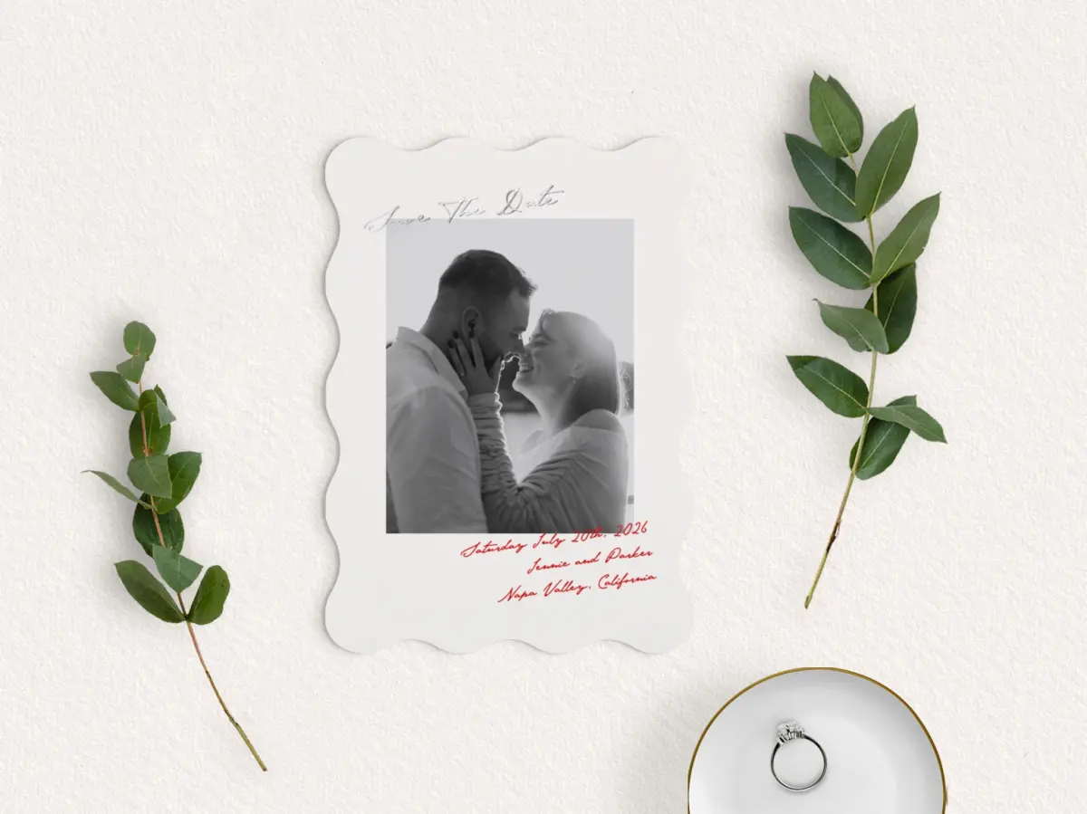 Save the Date Card with Optional Guest Addressing Service