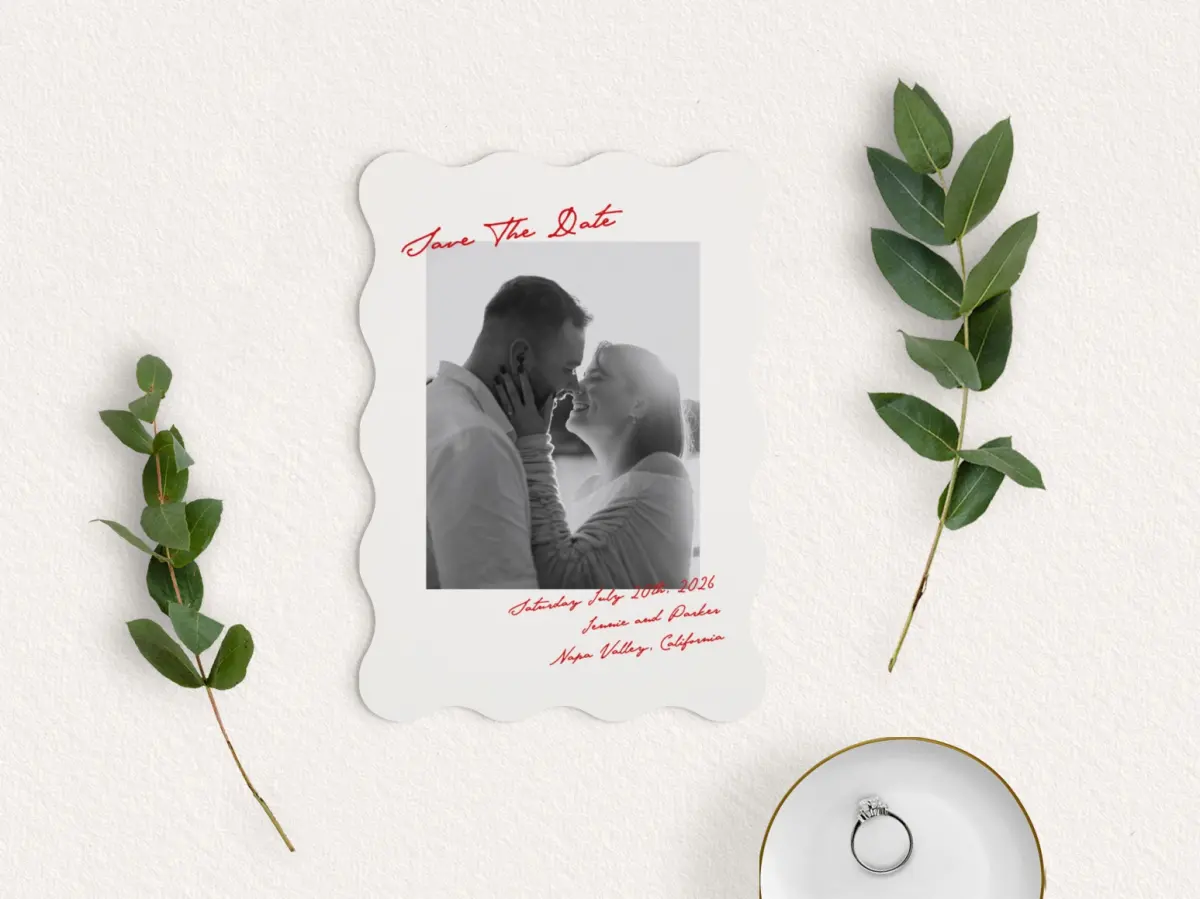 Save the Date Card with Optional Guest Addressing Service