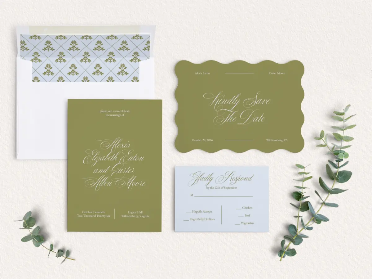 Front of Save the Date Card