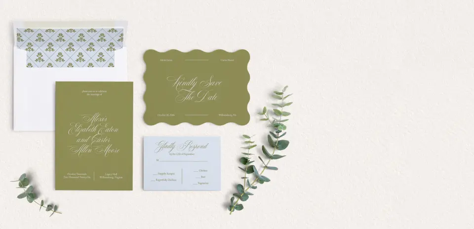 Front of Save the Date Card