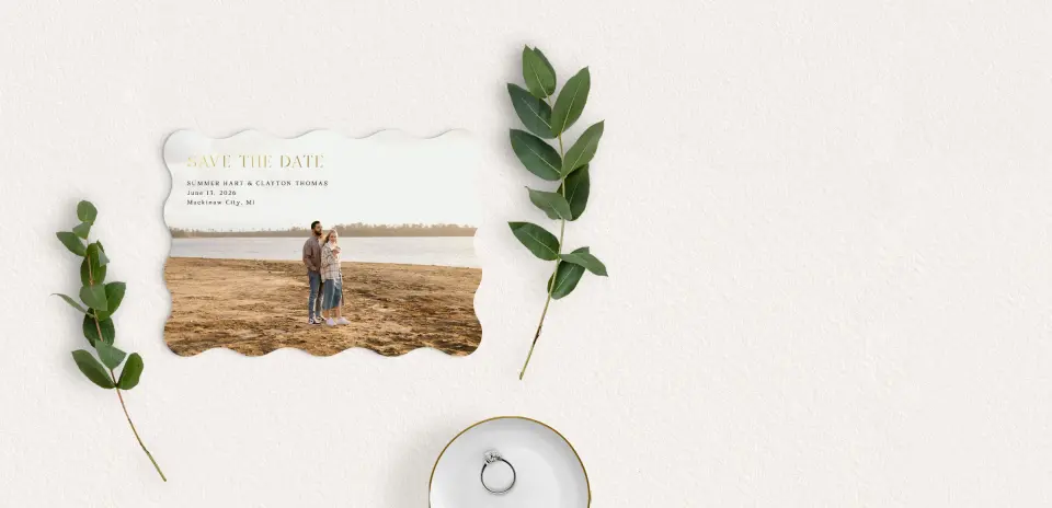 Save the Date Card with Optional Guest Addressing Service