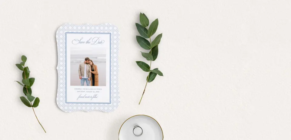 Save the Date Card with Optional Guest Addressing Service