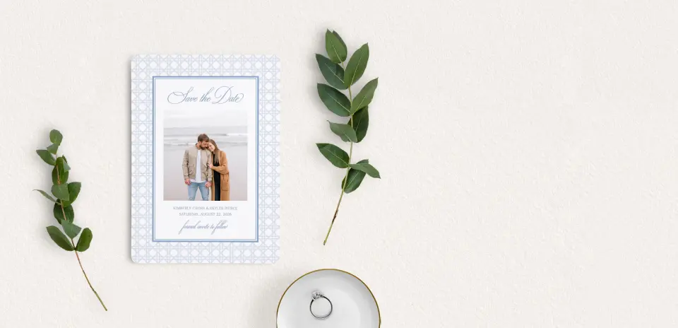 Save the Date Card with Optional Guest Addressing Service