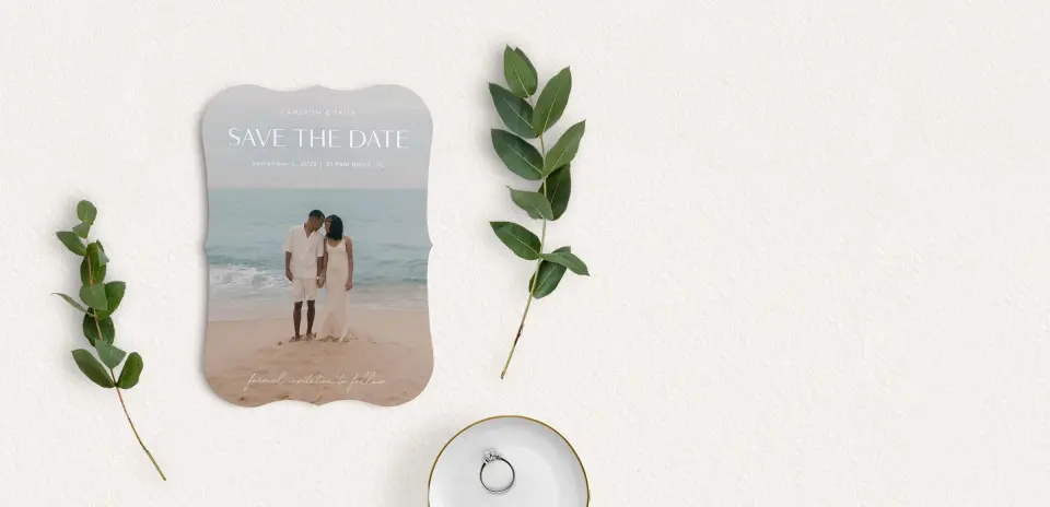 Save the Date Card with Optional Guest Addressing Service