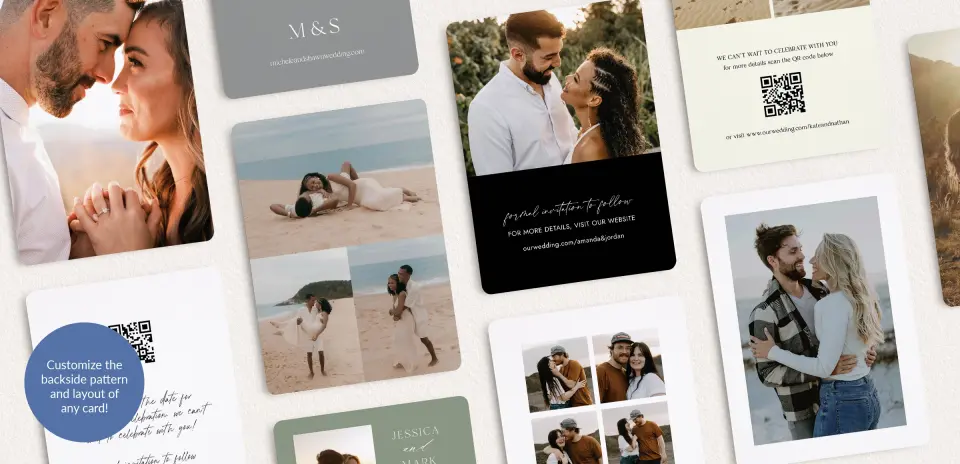 Back of Save the Date Card