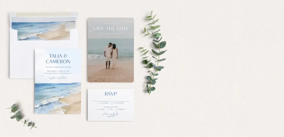 Front of Save the Date Card