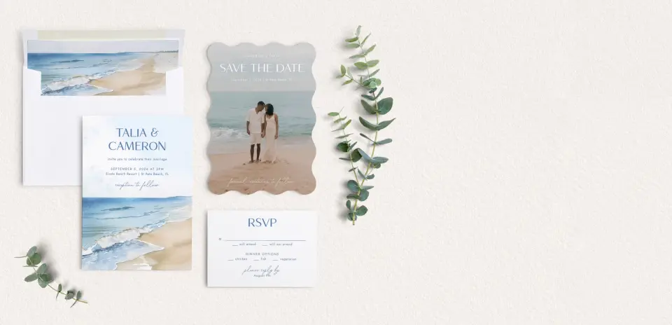 Front of Save the Date Card