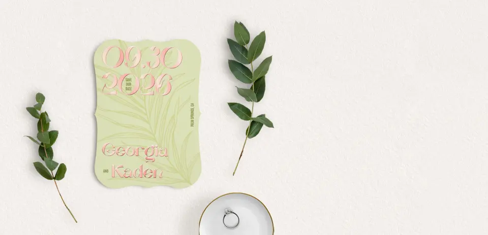 Save the Date Card with Optional Guest Addressing Service