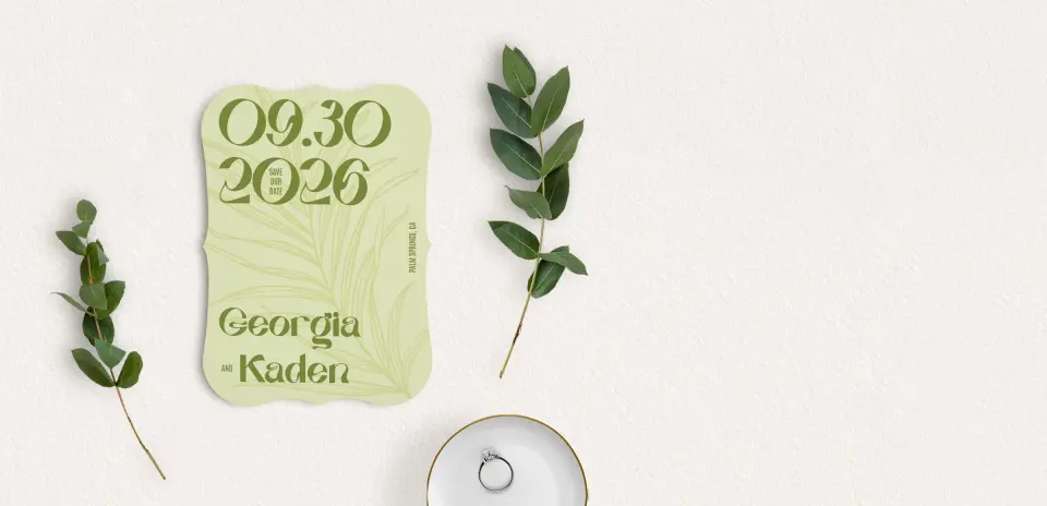 Save the Date Card with Optional Guest Addressing Service