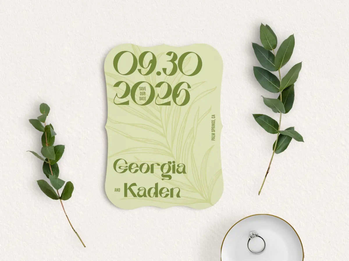 Save the Date Card with Optional Guest Addressing Service