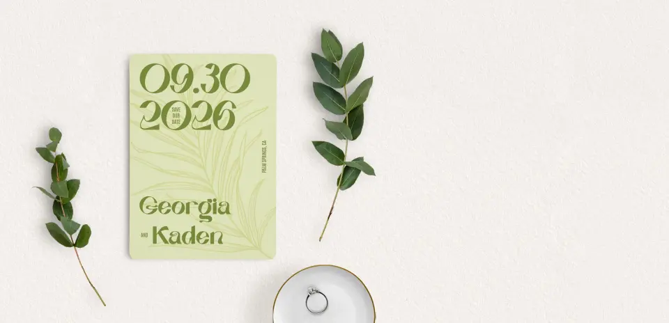 Save the Date Card with Optional Guest Addressing Service