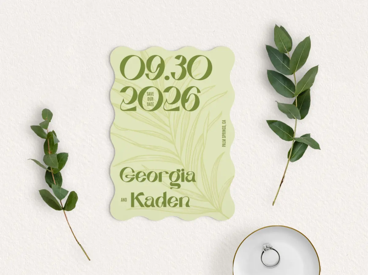Save the Date Card with Optional Guest Addressing Service