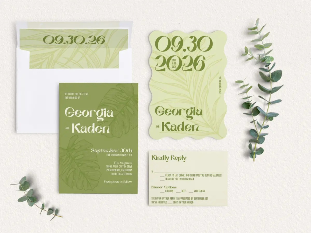 Front of Save the Date Card