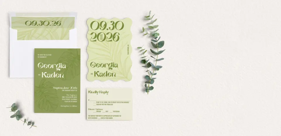 Front of Save the Date Card