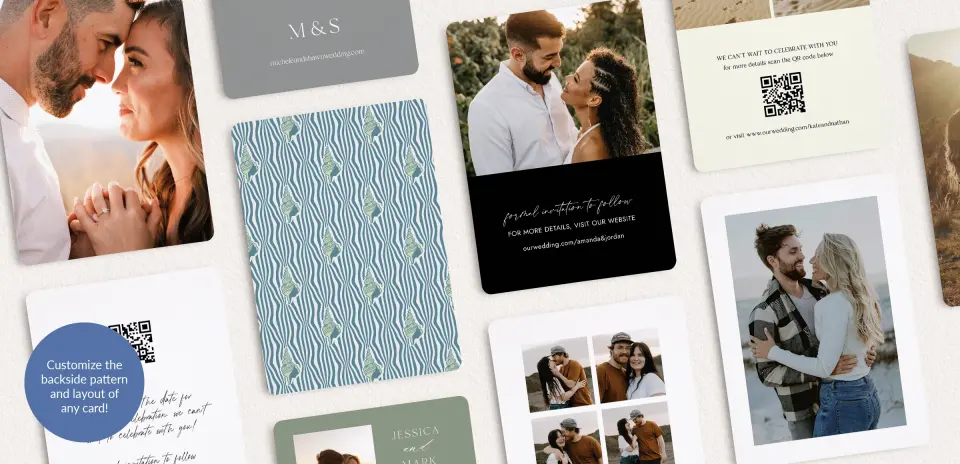 Back of Save the Date Card