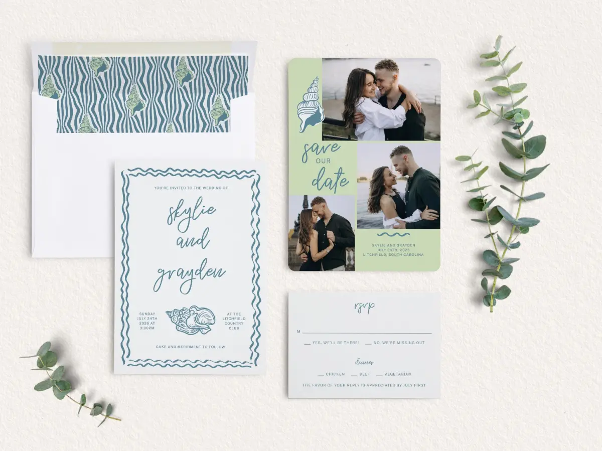 Front of Save the Date Card