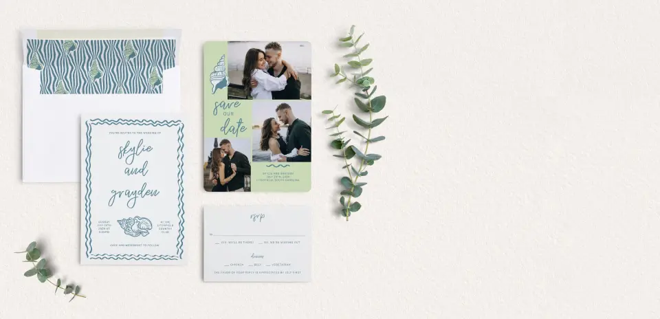 Front of Save the Date Card