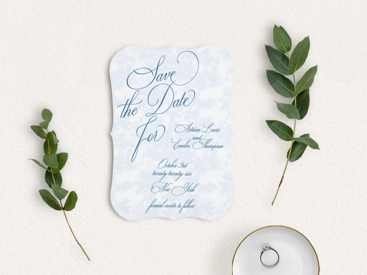 Save the Date Card with Optional Guest Addressing Service
