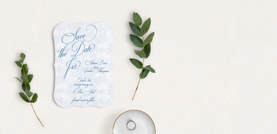 Save the Date Card with Optional Guest Addressing Service
