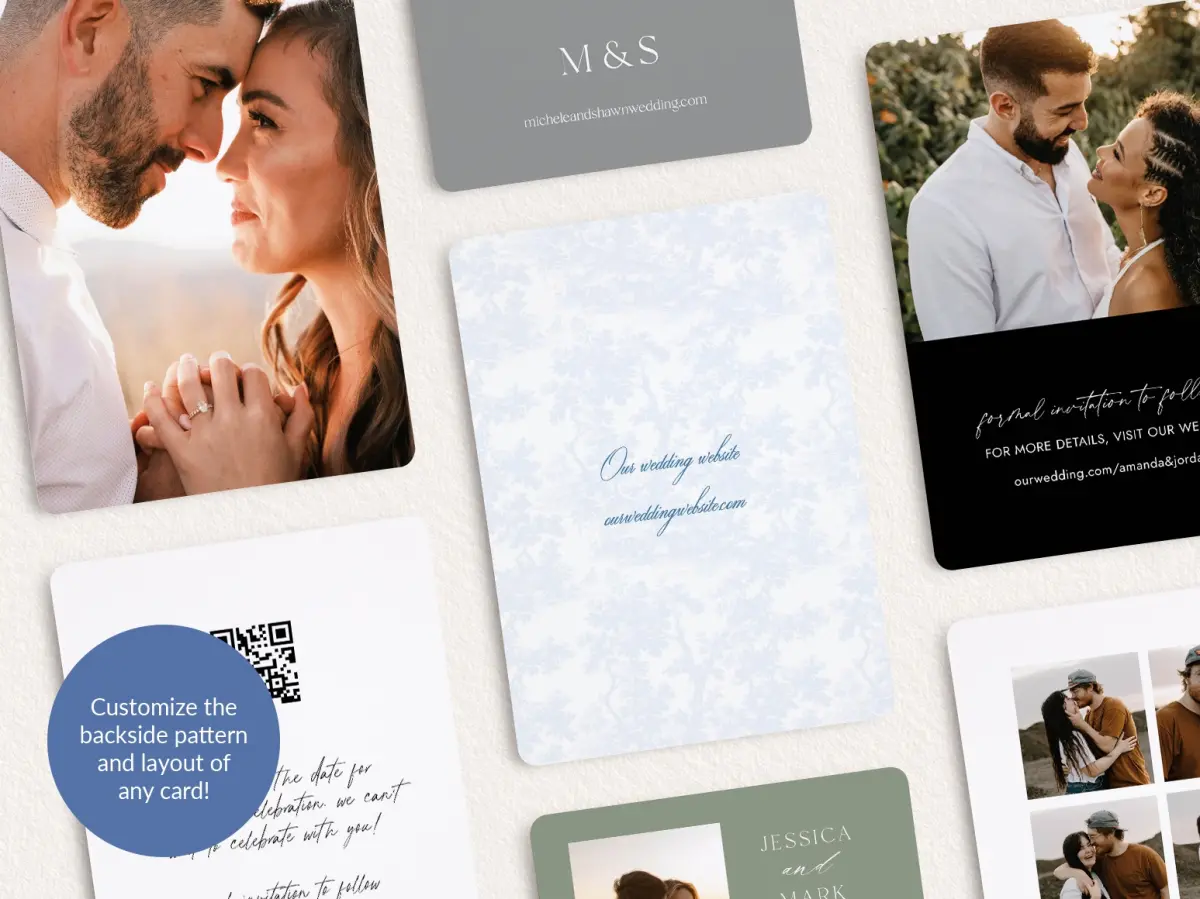 Back of Save the Date Card
