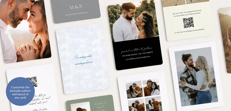 Back of Save the Date Card
