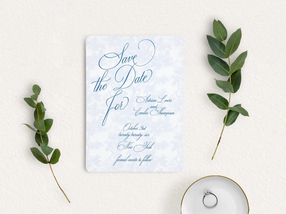 Save the Date Card with Optional Guest Addressing Service