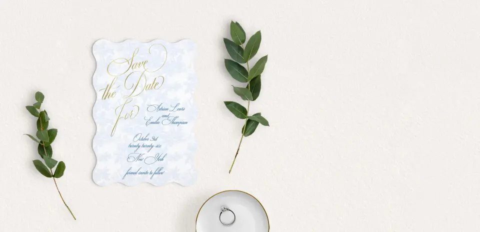 Save the Date Card with Optional Guest Addressing Service