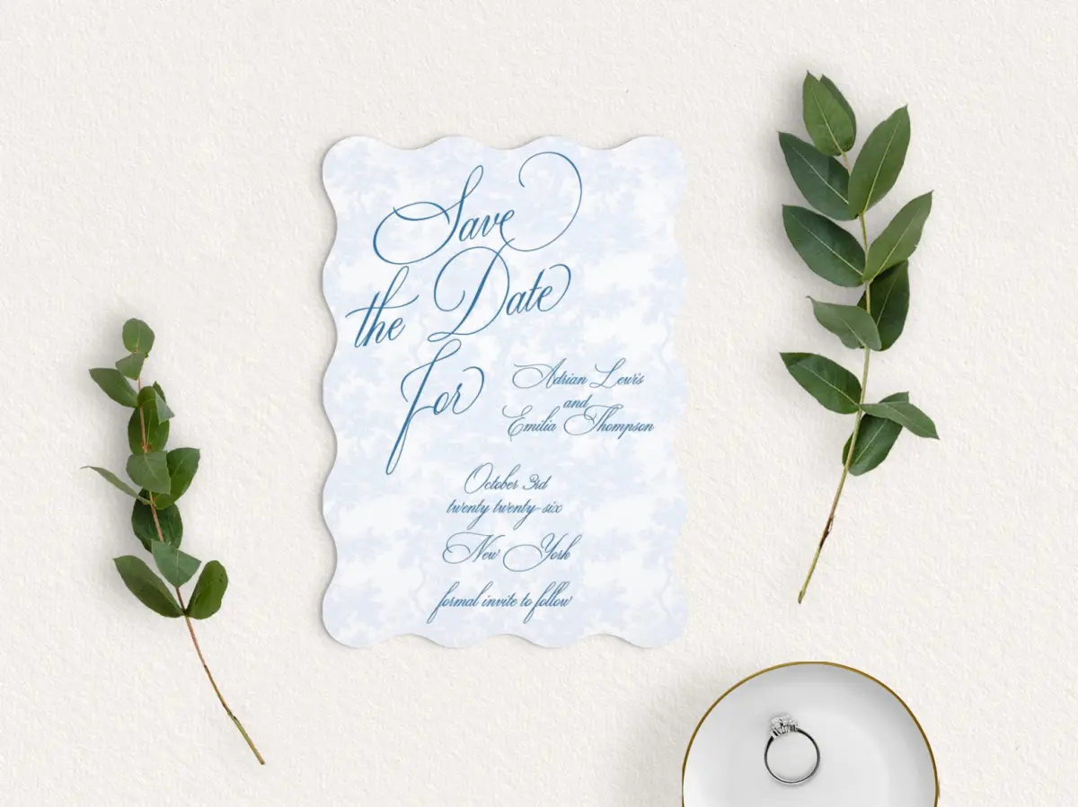 Save the Date Card with Optional Guest Addressing Service