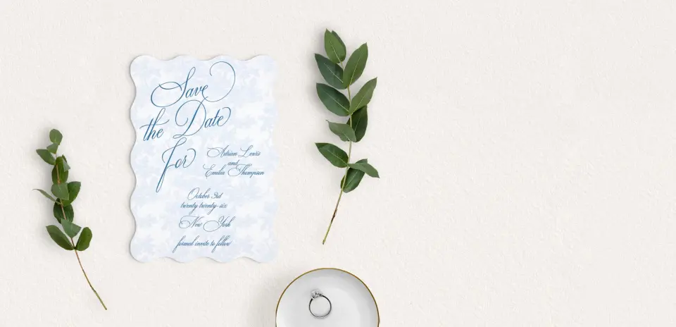 Save the Date Card with Optional Guest Addressing Service