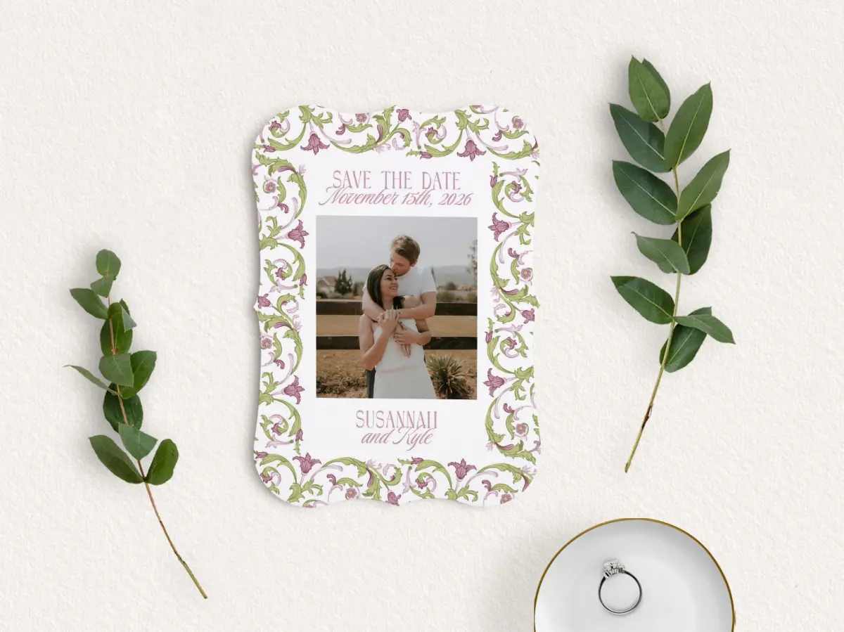 Save the Date Card with Optional Guest Addressing Service